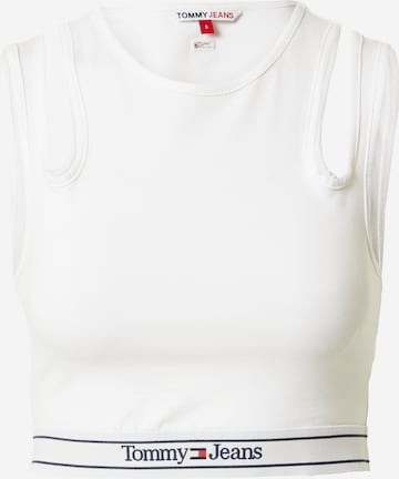 Tommy Jeans Top in White: front