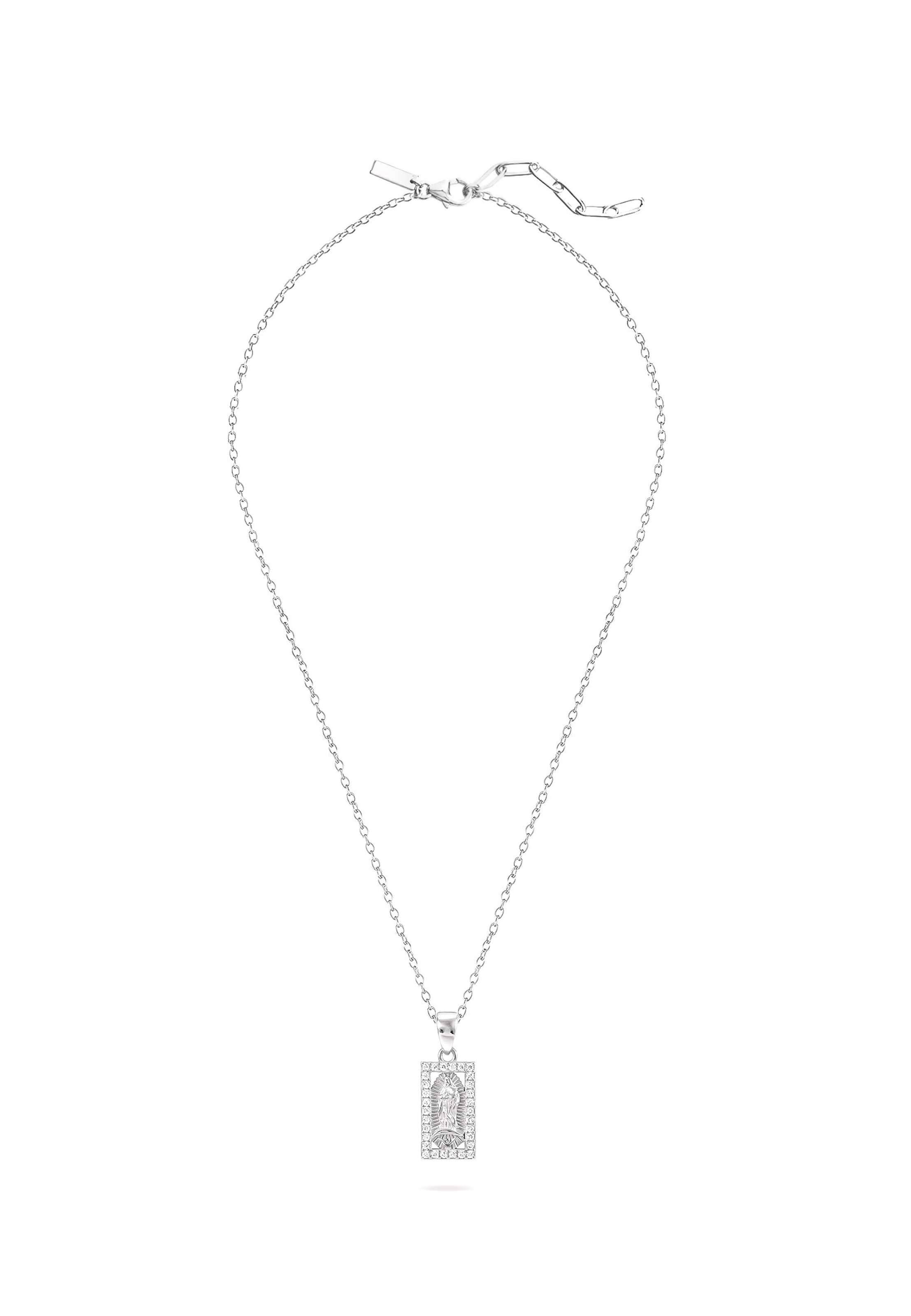 Commen Lines Necklace 'GUADALUPE' in Silver: front