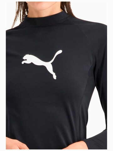 Camicia da donna 'Puma Swim Women Long Sleeve Rash Guard 1' di PUMA in nero