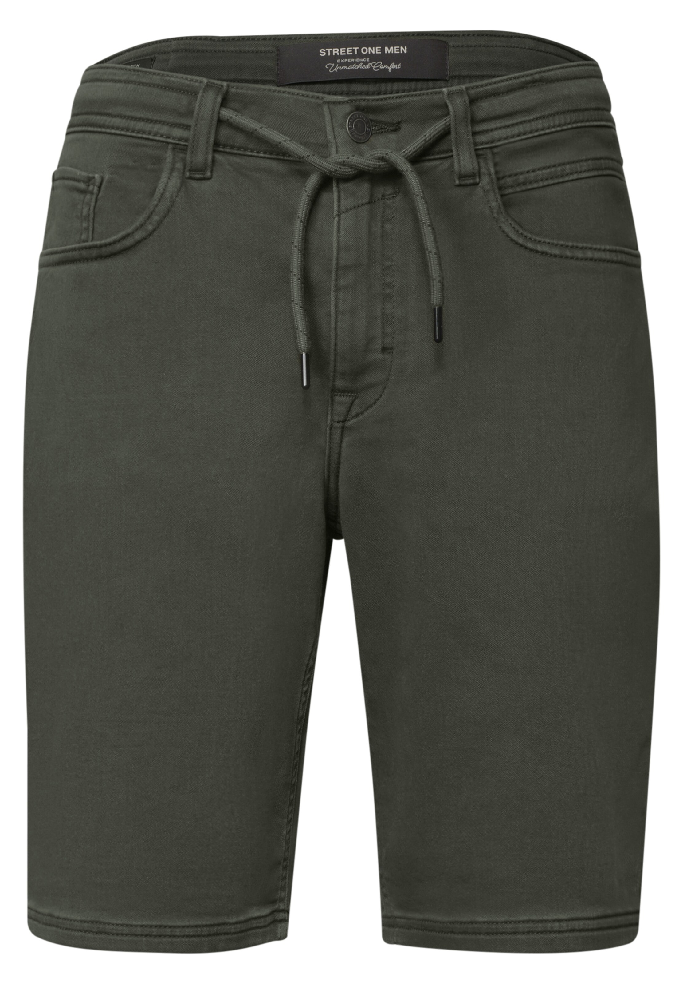 Street One MEN Regular Chino Pants in Green: front