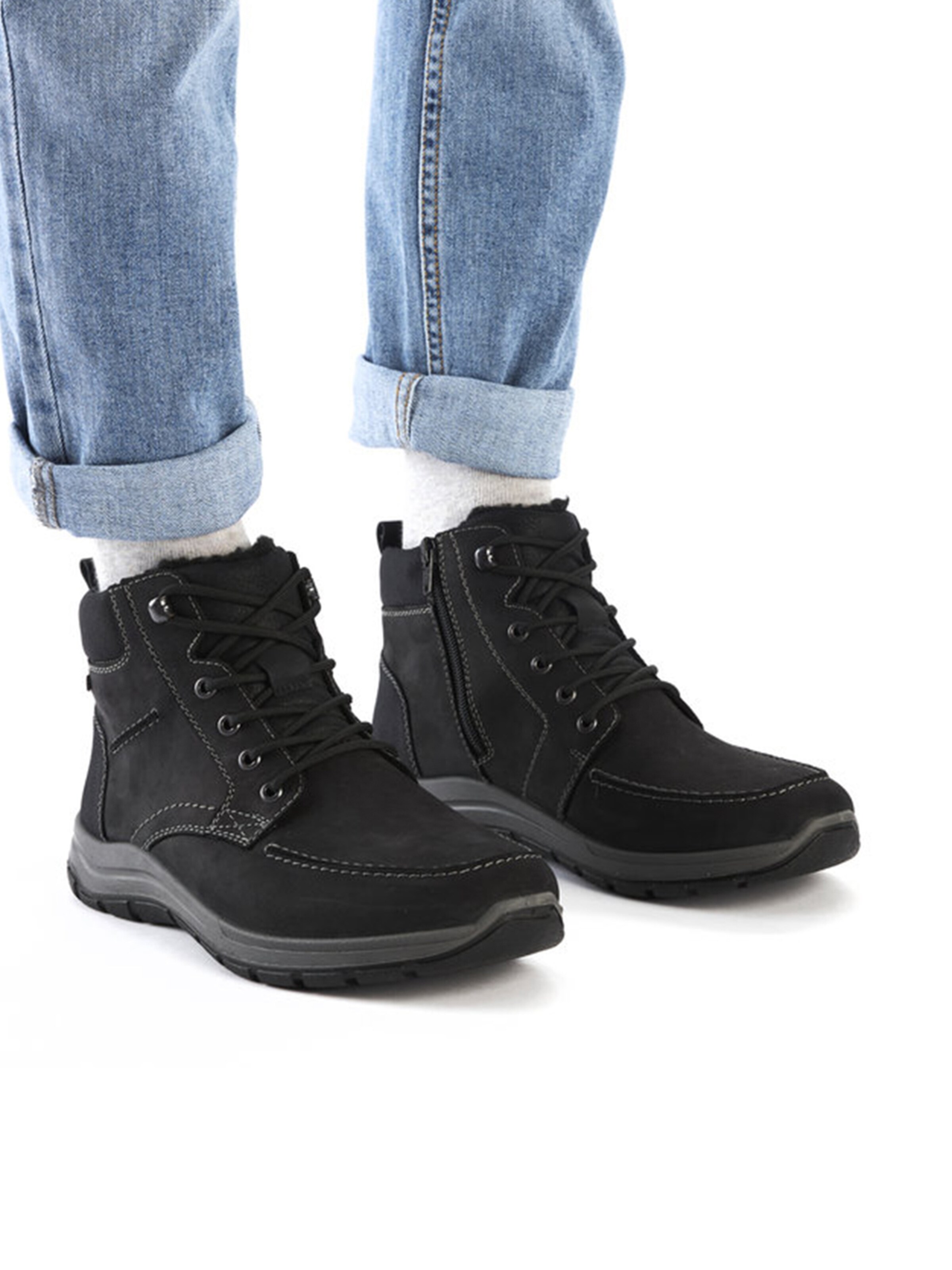 Rieker Nöörsaapad, värv must