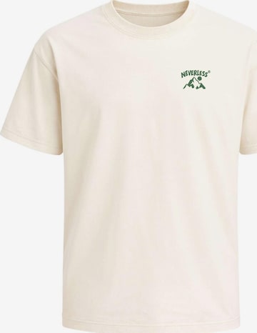Neverless Shirt 'Offline off the trails' in Beige: Vorderseite