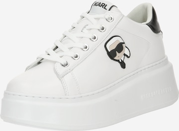 Baskets basses Karl Lagerfeld en blanc : devant