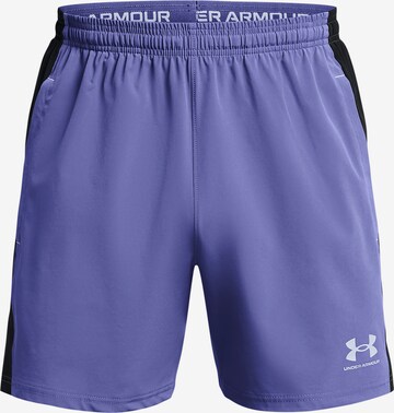 UNDER ARMOUR Regular Workout Pants 'Challenger Pro' in Purple: front