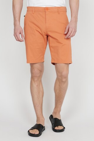 Regular Pantalon 'Thomas' Matinique en orange : devant