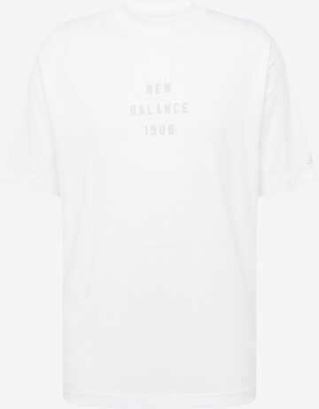 new balance T-Shirt 'Essentials' in Weiß: predná strana