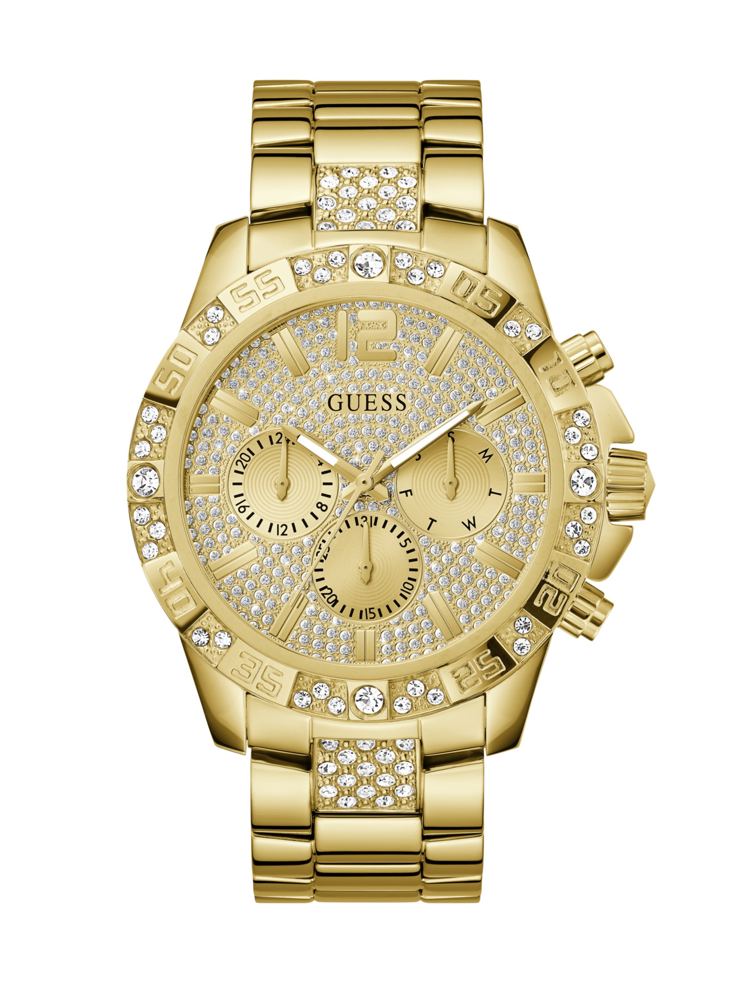 GUESS Uhr 'Majestic' in Gold: Vorderseite