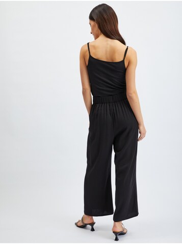 Orsay Wide leg Pleat-Front Pants in Black