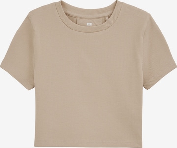 T-Shirt WE Fashion en beige : devant