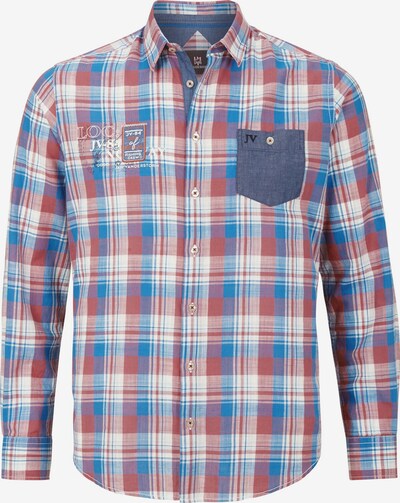 Jan Vanderstorm Overhemd 'Berse' in de kleur Blauw / Rood / Wit, Productweergave
