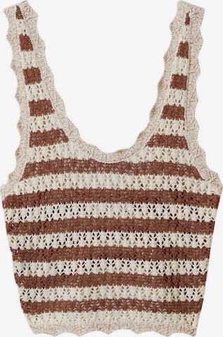 Tops en tricot 'MIRINA' MANGO en marron : devant