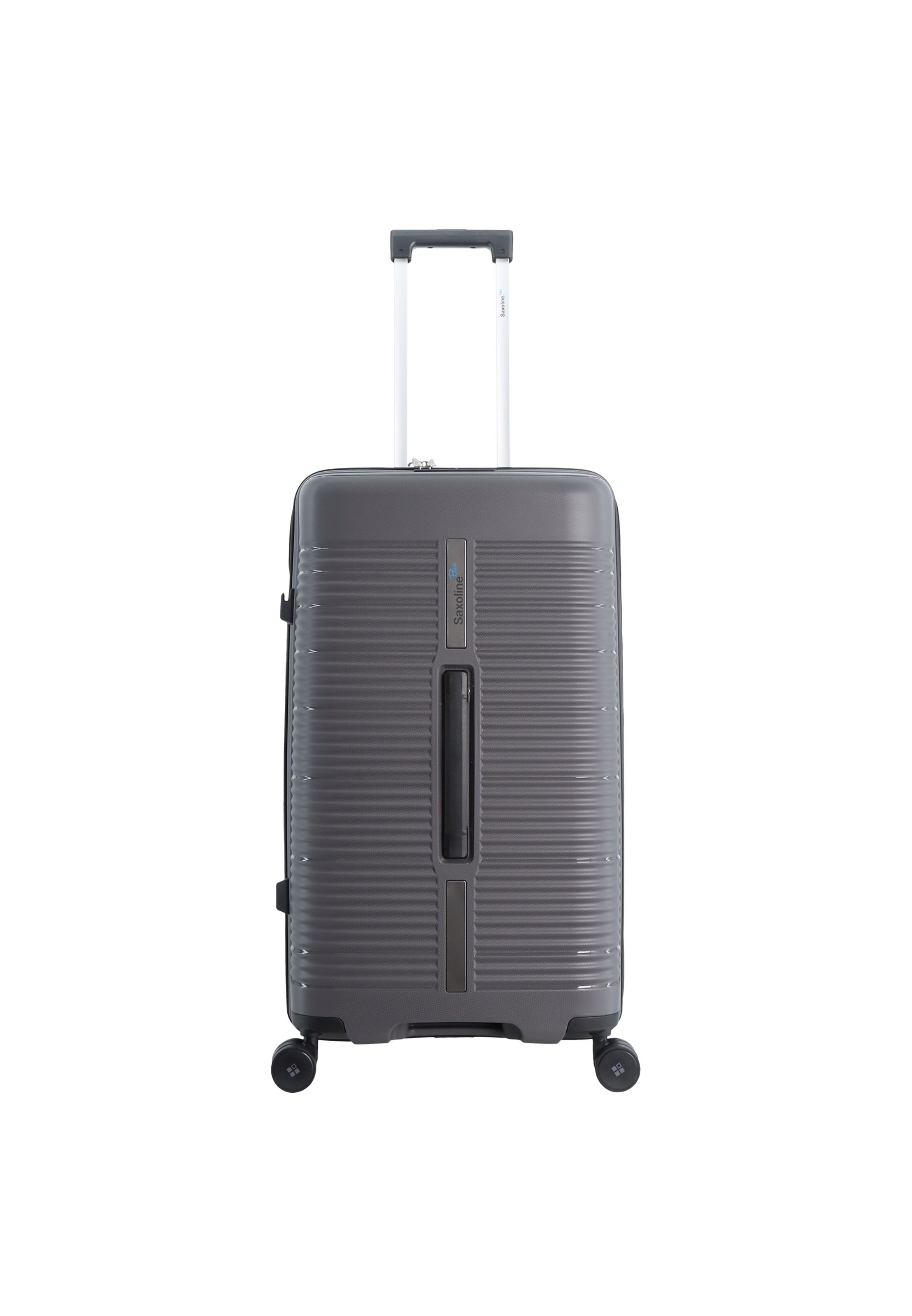 Saxoline Blue Suitcase 'Overly' in Silver: front