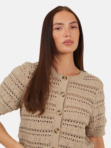 BRAVE SOUL Gebreid vest in Bruin