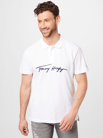 Maglietta 'Signature' di TOMMY HILFIGER in bianco: frontale