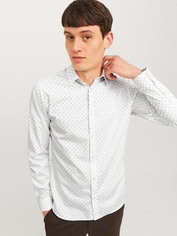 JACK & JONES Slim fit Overhemd 'JJJoe' in Wit