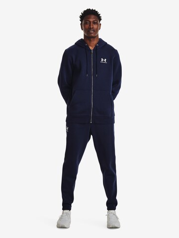 UNDER ARMOUR Sportsweatjacke 'Essential' in Blau