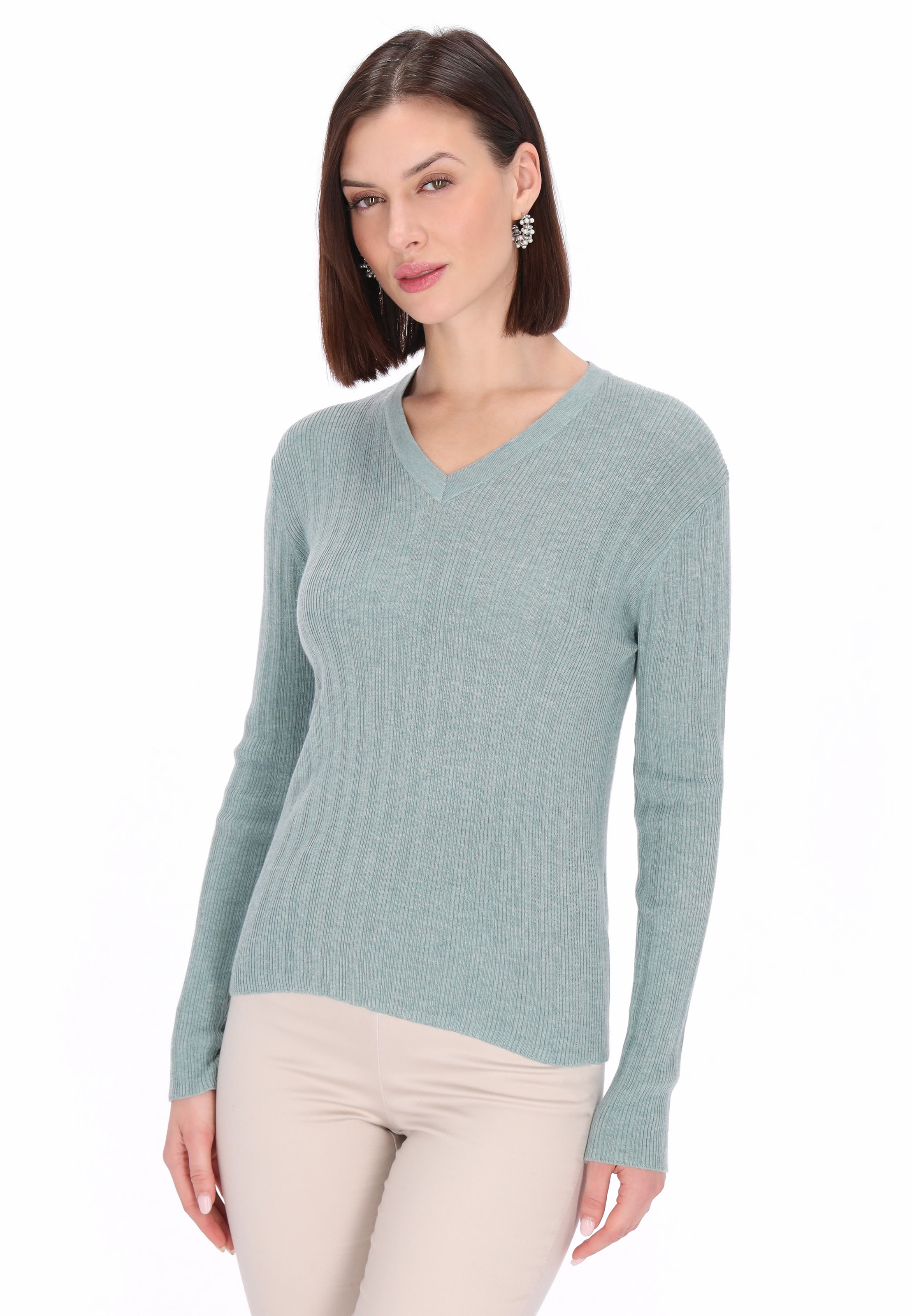 Pull-over Usha en vert : devant