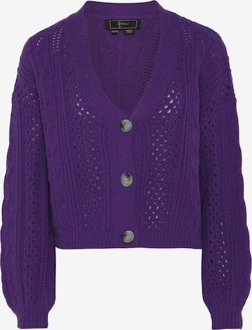 Cardigan faina en violet : devant