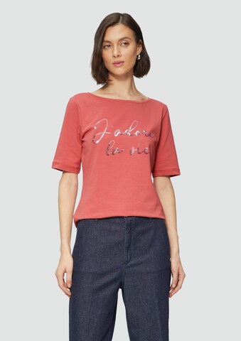 T-shirt s.Oliver BLACK LABEL en rose : devant