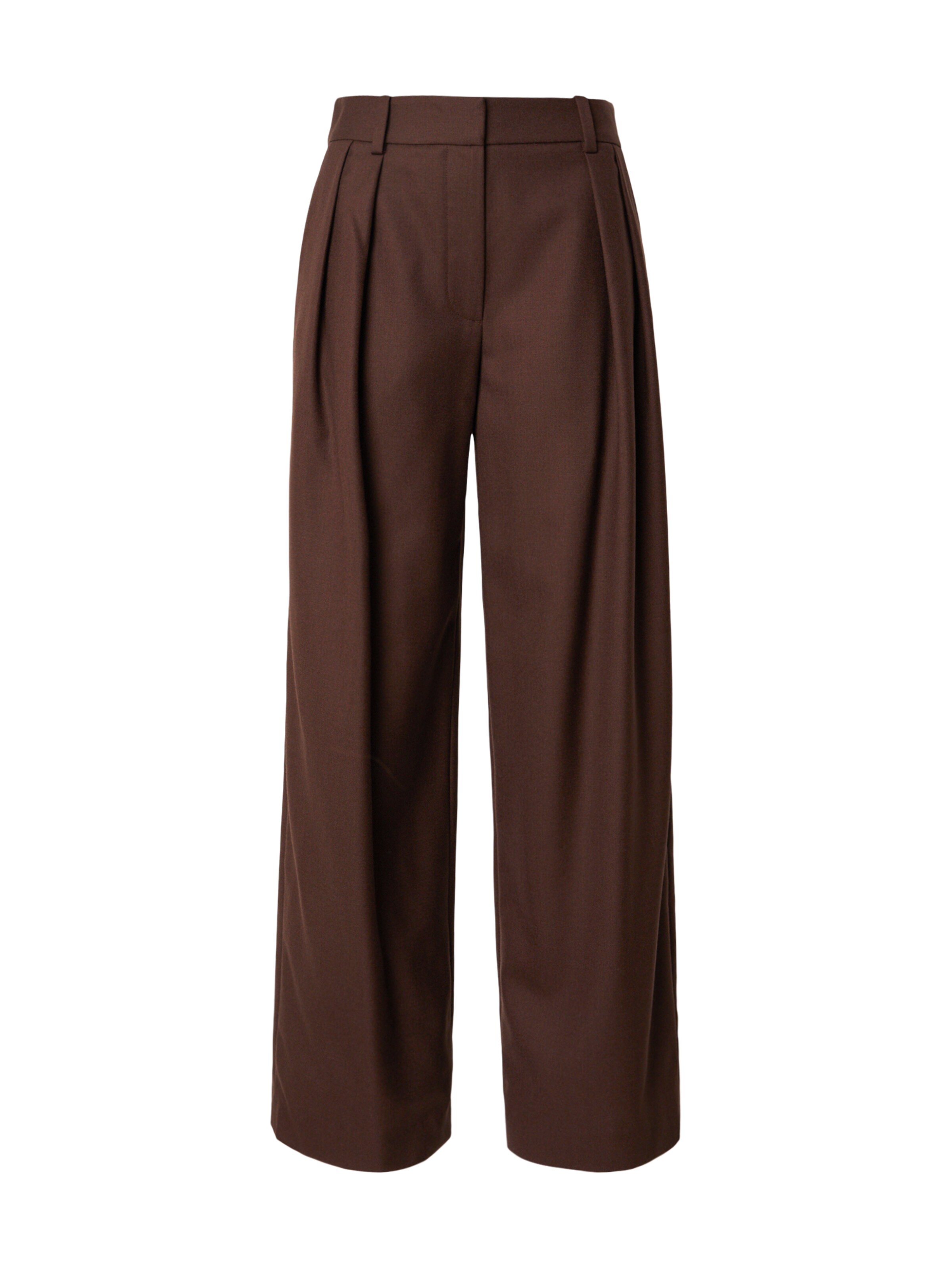 & Other Stories Широкий Брюки со складками 'Hanni' в Коричневый: спереди