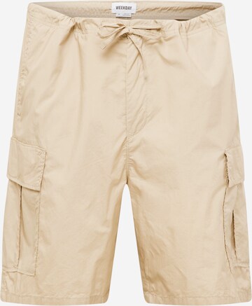 WEEKDAY Loosefit Shorts in Beige: predná strana