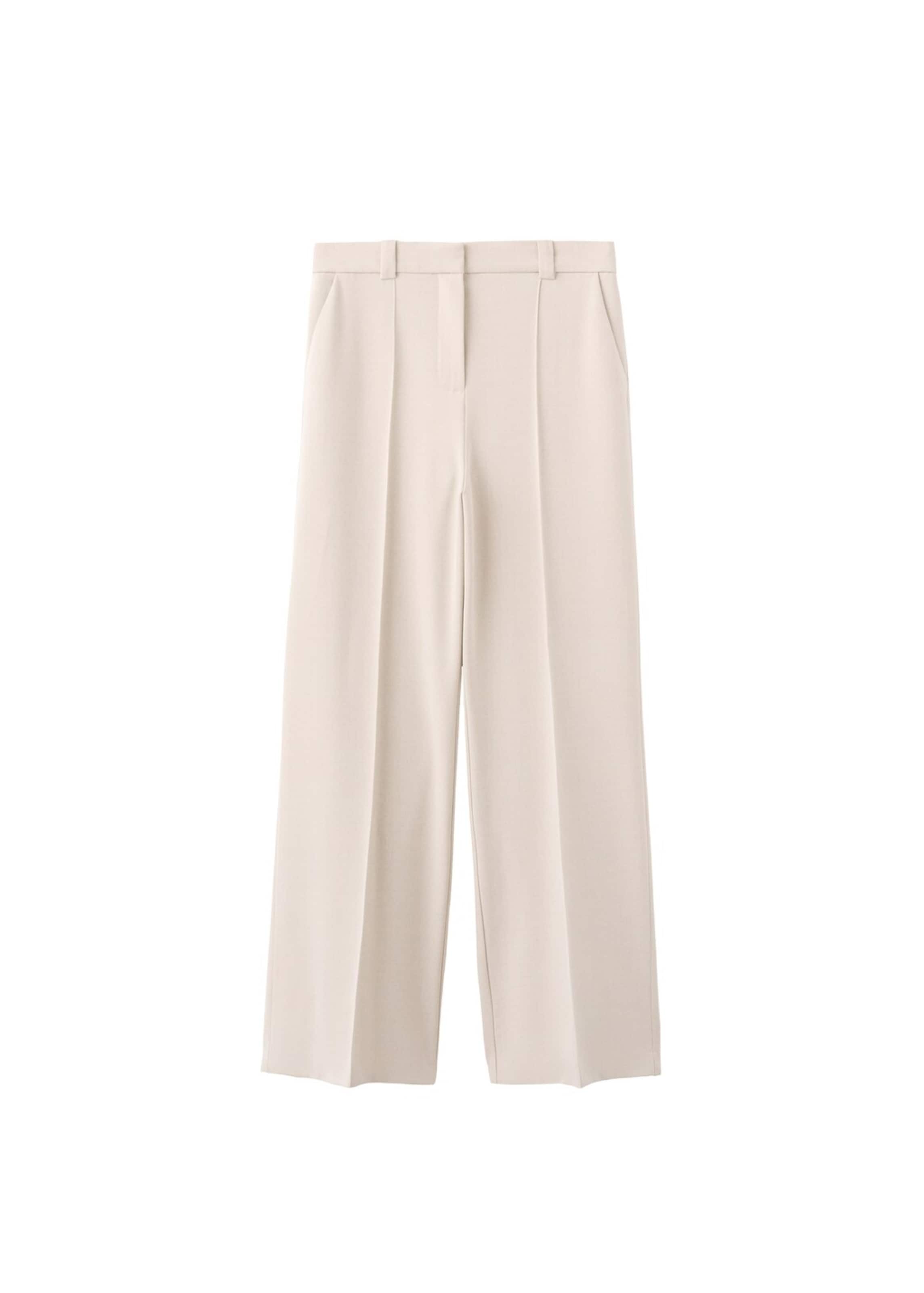 MANGO Pleated Pants 'Paris' in White: front