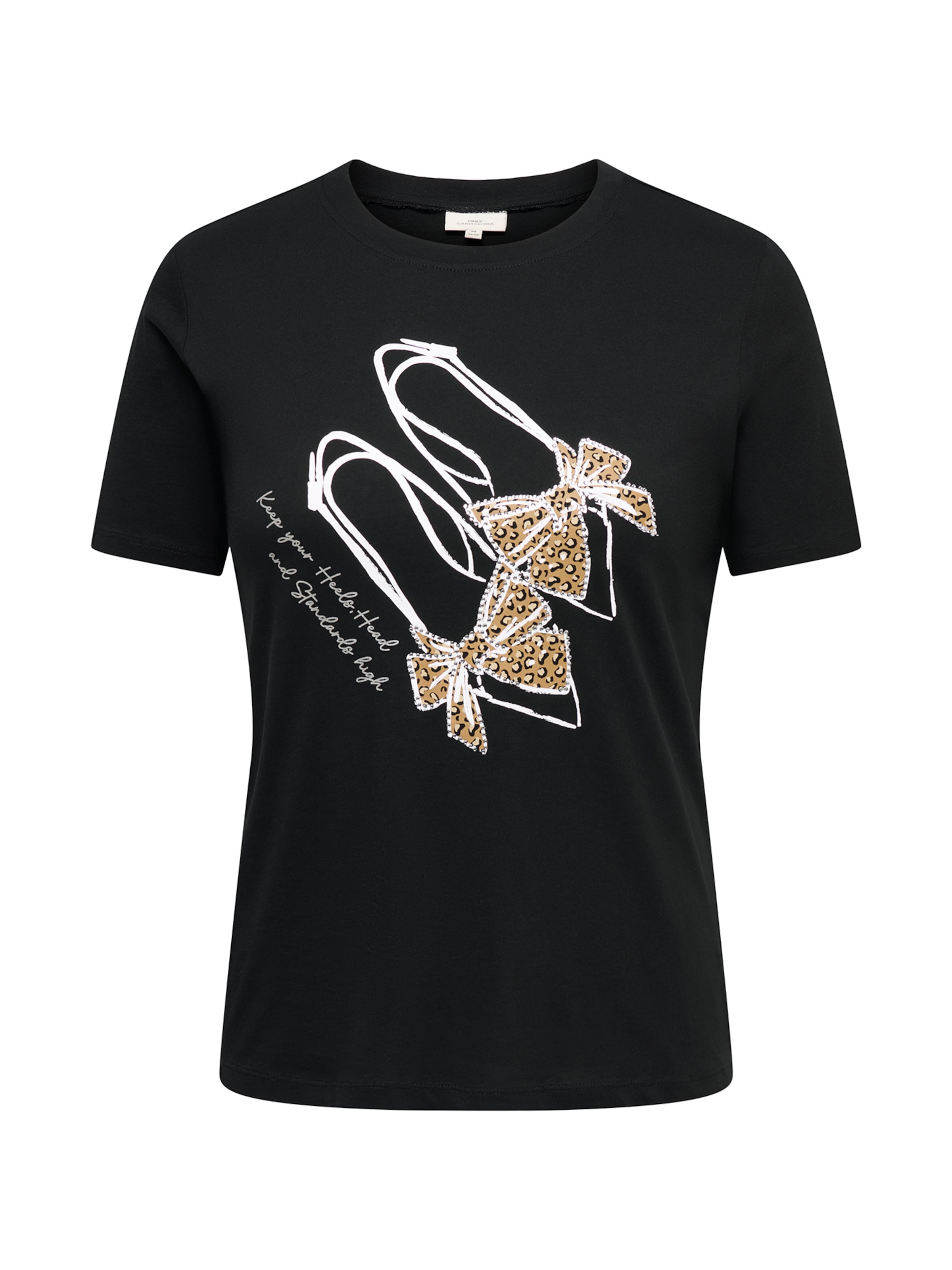 ONLY Carmakoma - Camiseta 'CARBEAU' en negro: frente