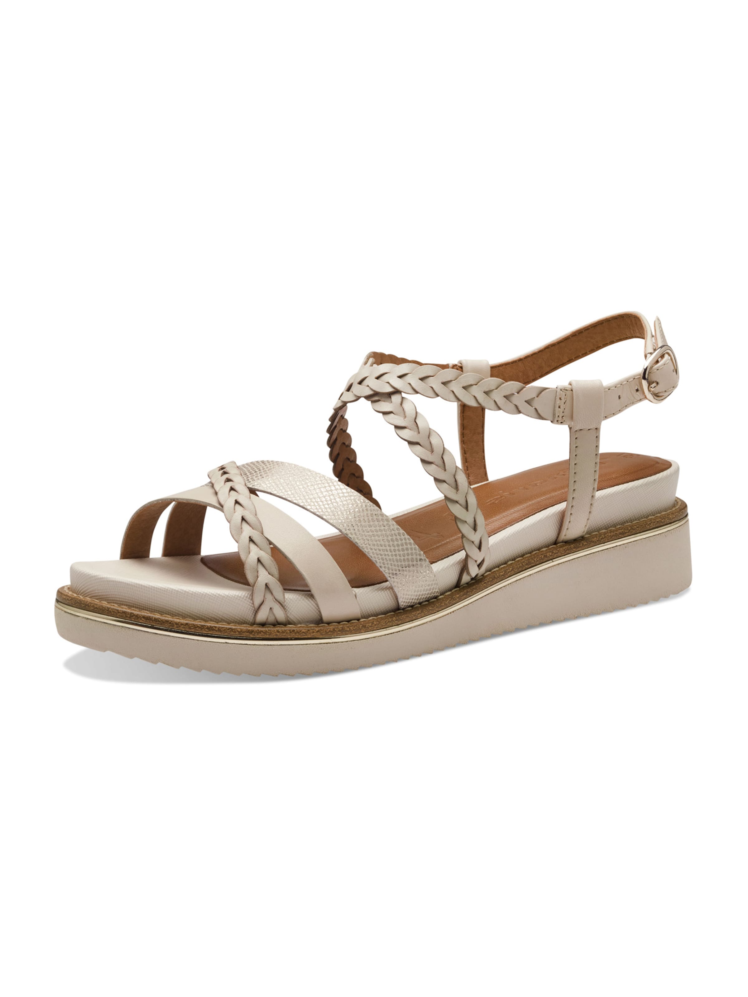 Tamaris Sandalen met riem in Beige: voorkant