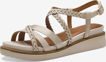 TAMARIS Sandalen met riem in Beige: voorkant