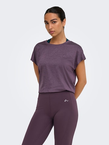 T-shirt fonctionnel 'AUB-CORE' ONLY PLAY en violet : devant