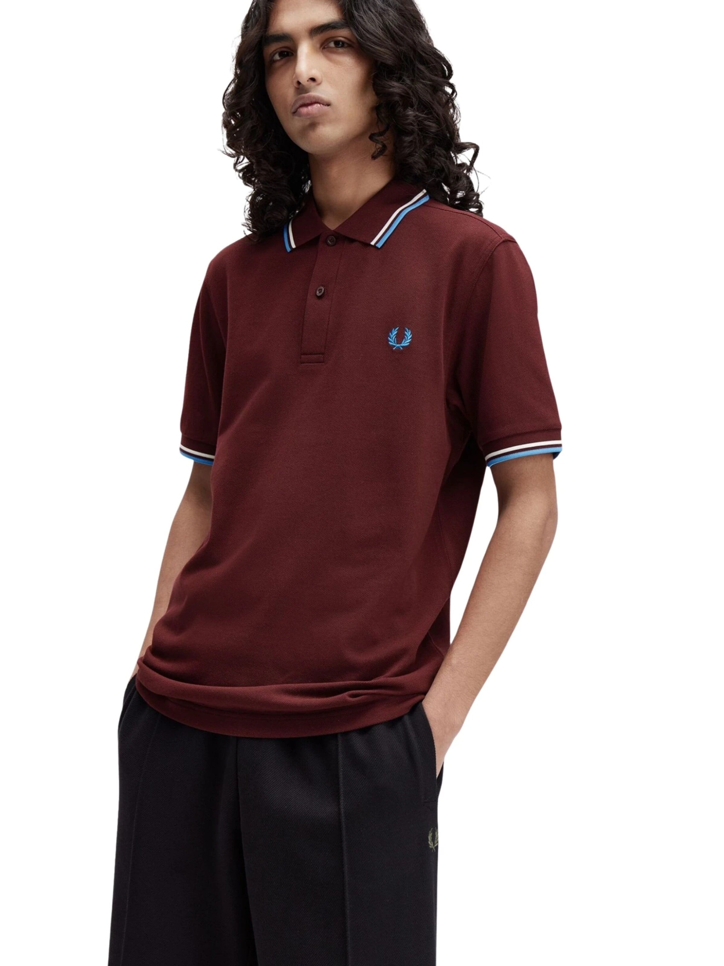 Fred Perry Koszulka 'Polo fred perry granate z63 twin tipped shirt' w kolorze czerwony: przód