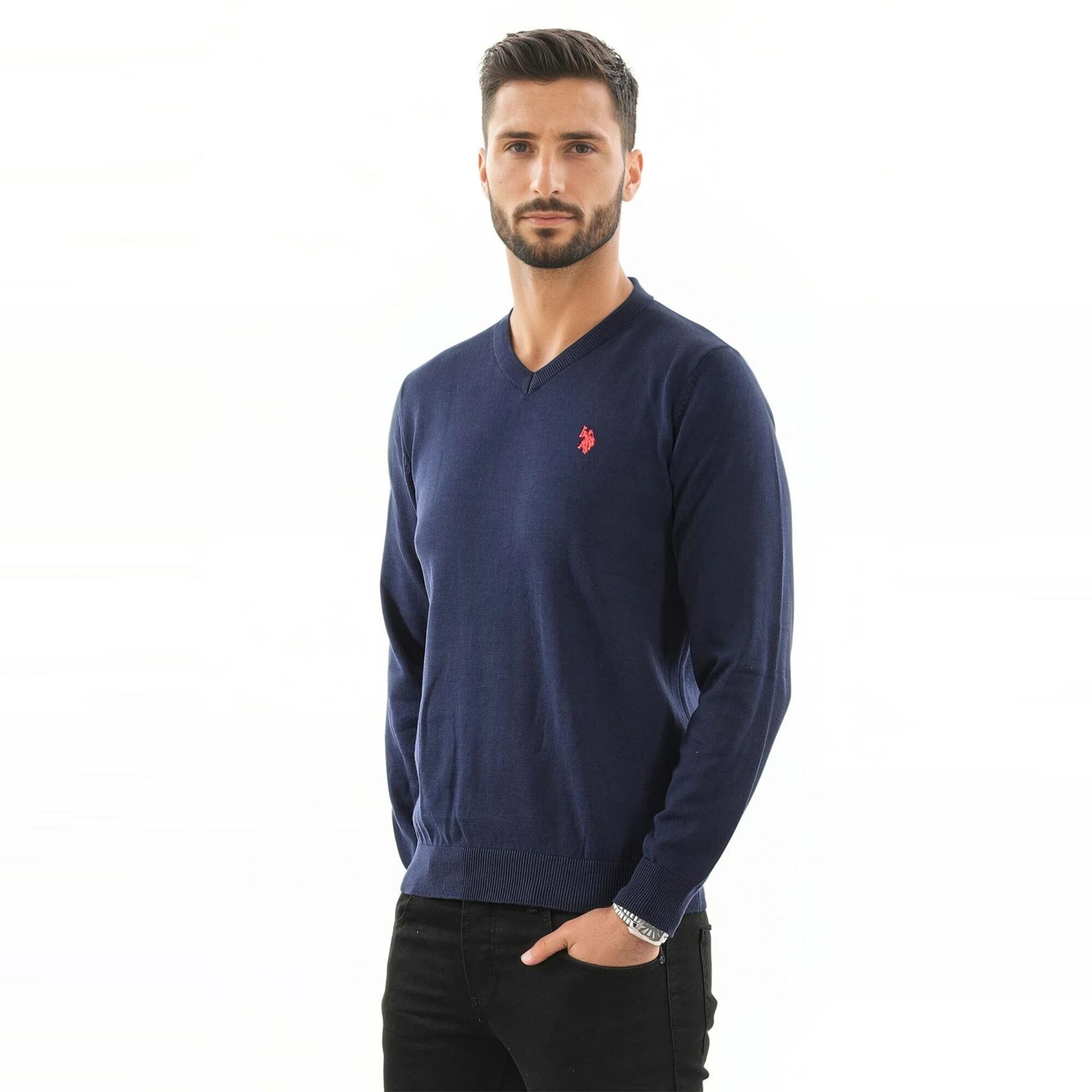 U.S. POLO ASSN. Pullover in Blau: Vorderseite