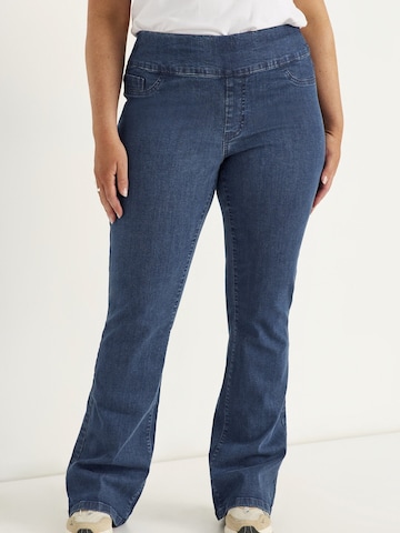 Cellbes of Sweden Flared Jeggings in Blauw: voorkant