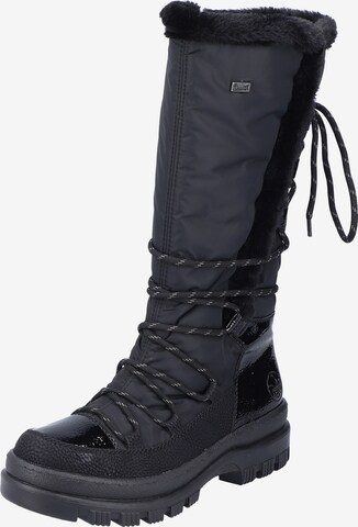 Rieker Lace-Up Boots in Black: front