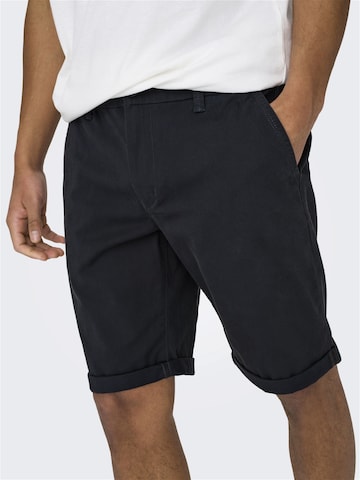 Only & Sons Regular Shorts 'Peter' in Blau