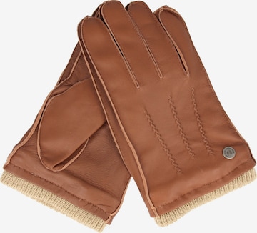 bugatti Full Finger Gloves in Brown