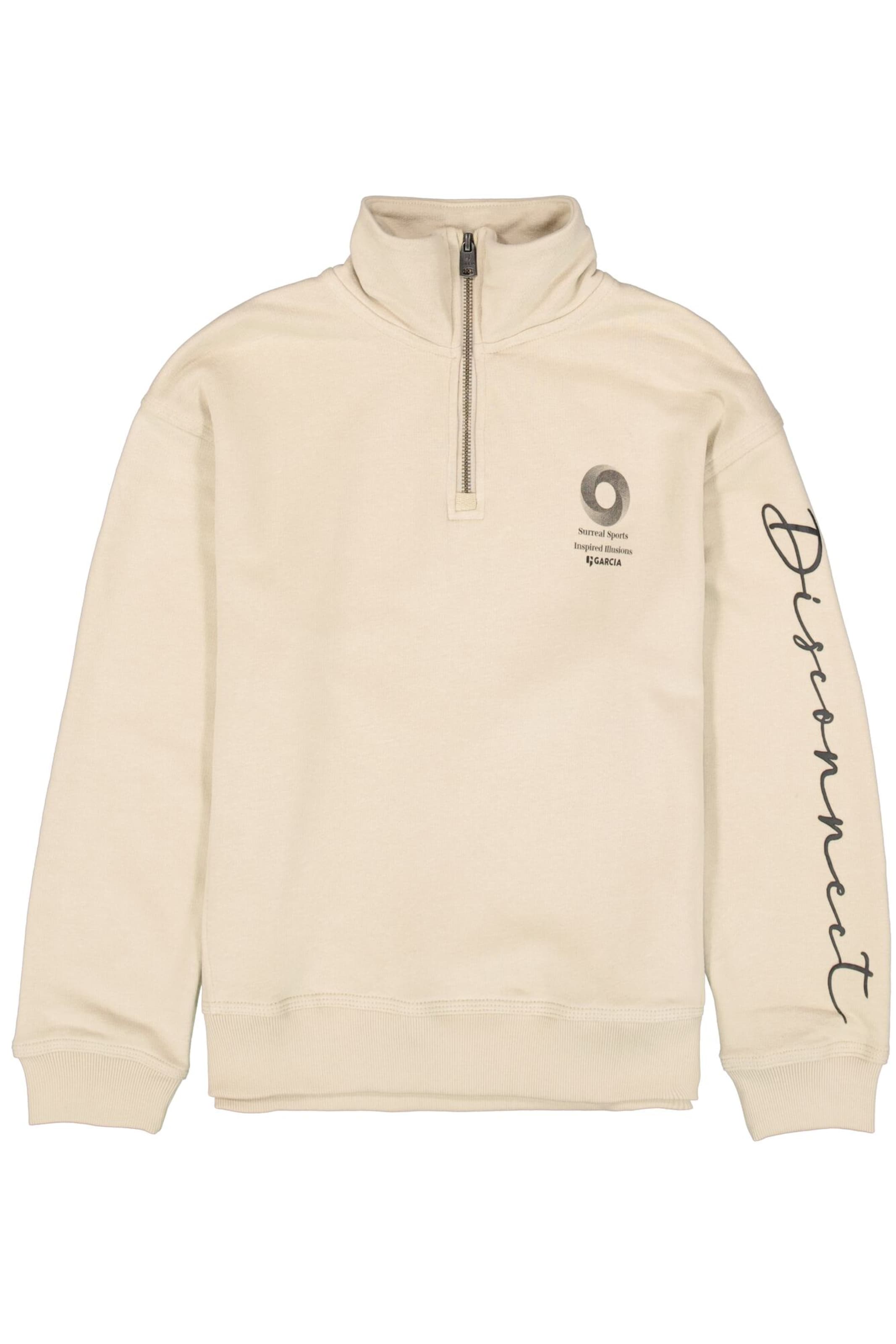 GARCIA Sweatshirt i beige: framsida
