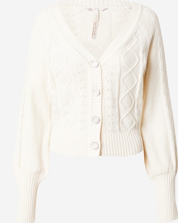 GUESS Knit Cardigan 'BRIELLE' in Beige: front