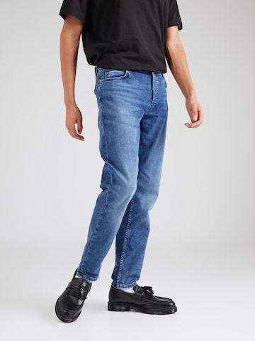 HUGO Red Tapered Jeans in Blauw: voorkant