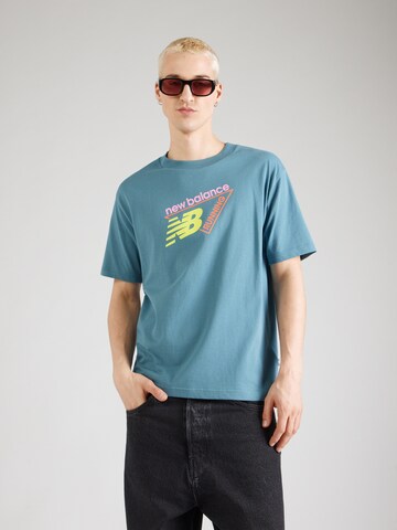 new balance Футболка 'Classic' в Синий: спереди