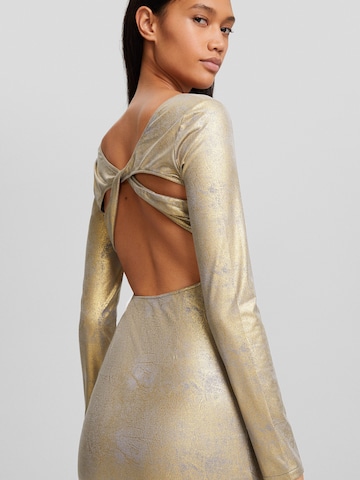 Bershka Dress in Gold