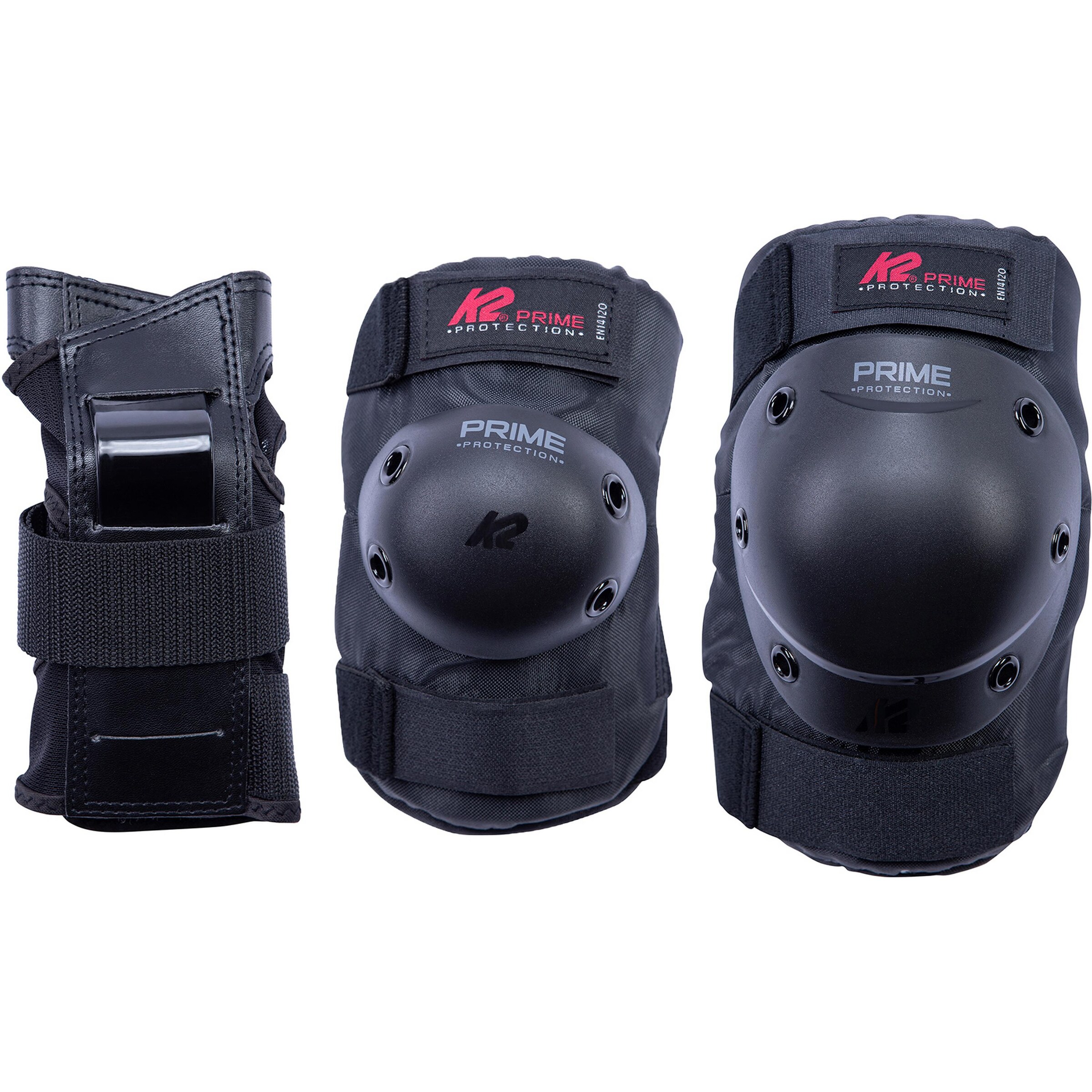 K2 Protektorenset 'Prime' in Schwarz: Vorderseite
