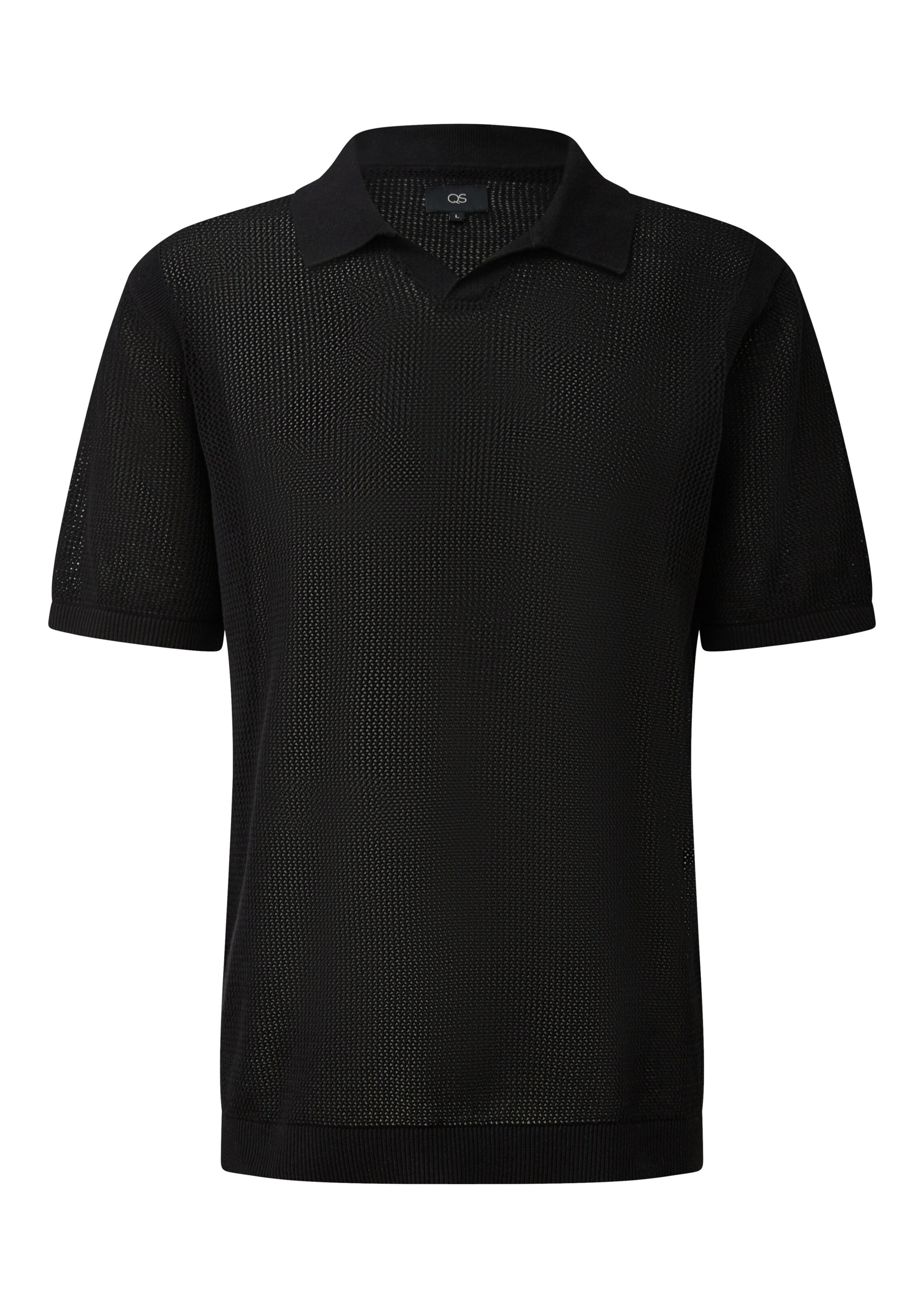 T-Shirt QS en noir : devant