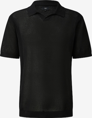 T-Shirt QS en noir : devant