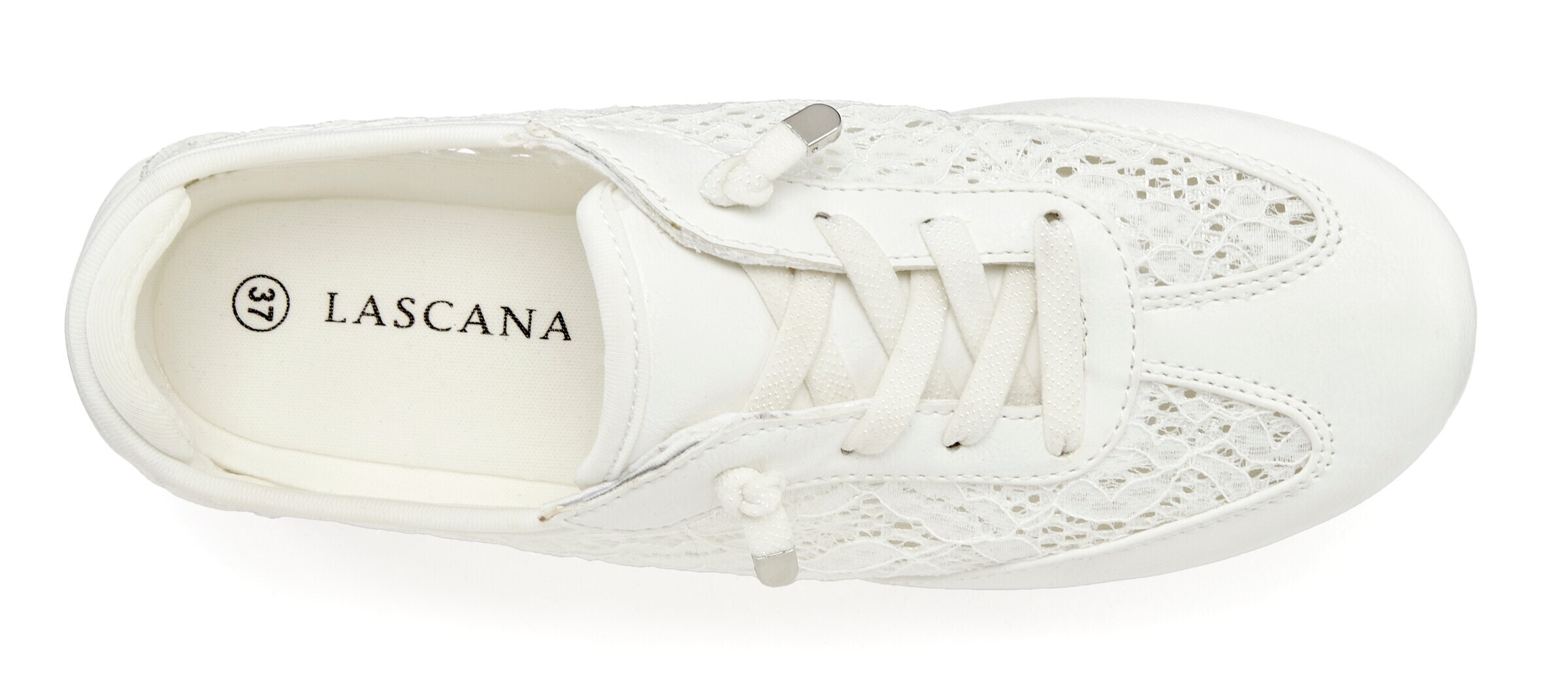 LASCANA Låg sneaker i vit
