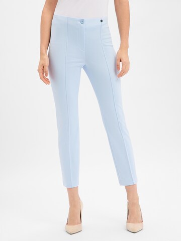 Coupe slim Pantalon à pince Marc Cain en bleu : devant