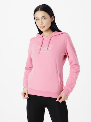 EA7 Emporio Armani Sweatshirt in Roze: voorkant