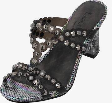 Laura Vita Mules 'Nino 06' in Black: front