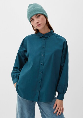 QS Blouse in Blauw: voorkant