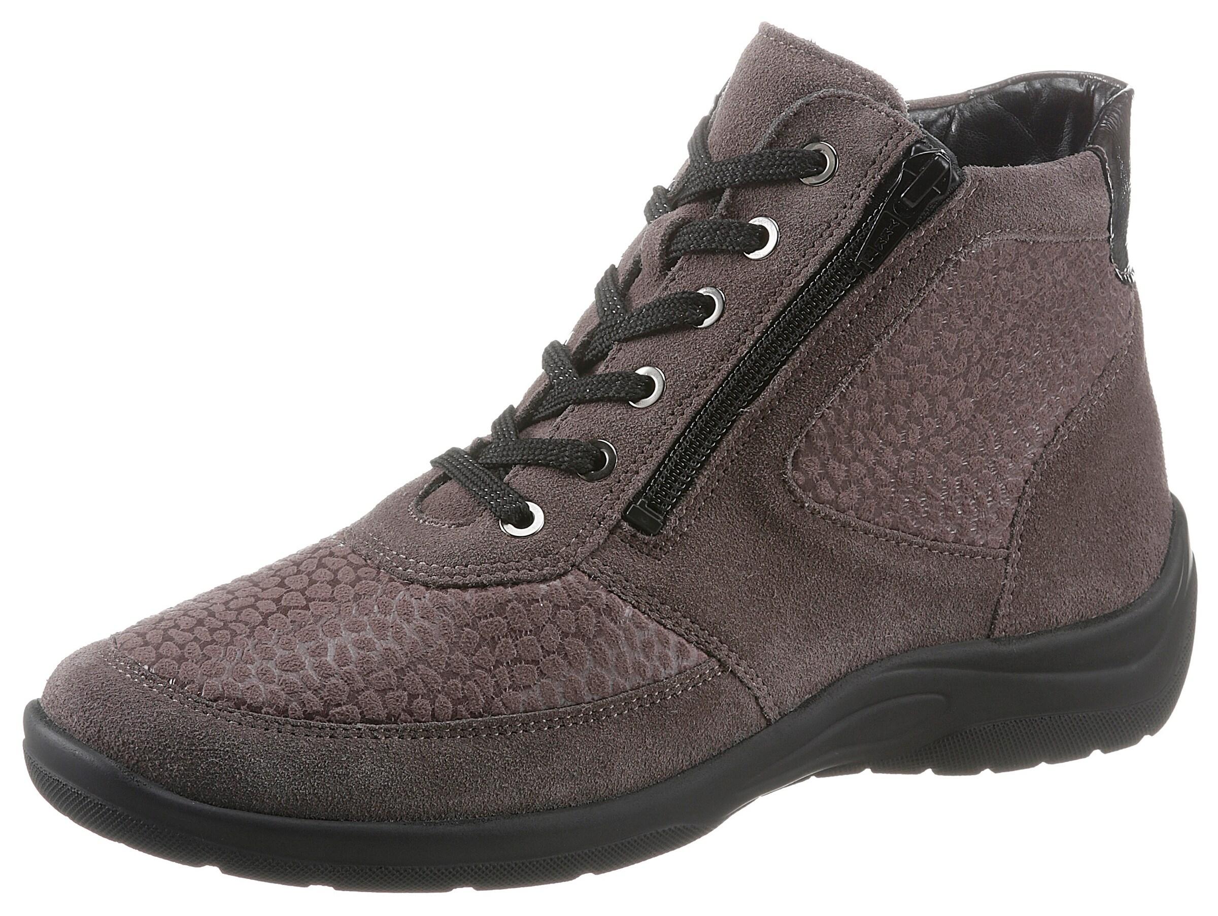 WALDLÄUFER Lace-Up Ankle Boots in Brown: front